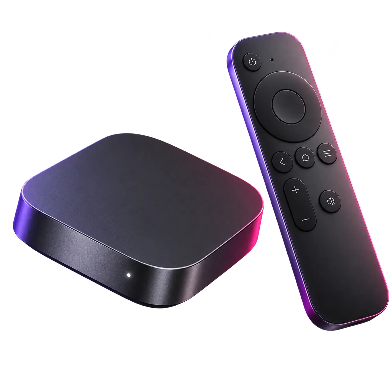 Streamingbox met afstandsbediening — sfeerbeeld bij iptv abonnement