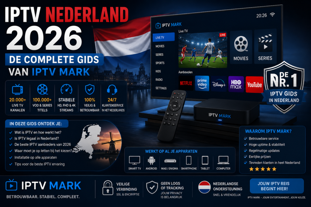 IPTV Nederland 2026 — Complete Gids | IPTV MARK